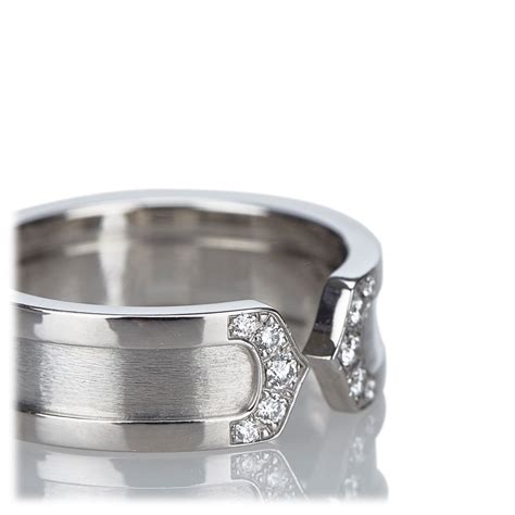 cartier white diamond ring|cartier ring with diamond price.